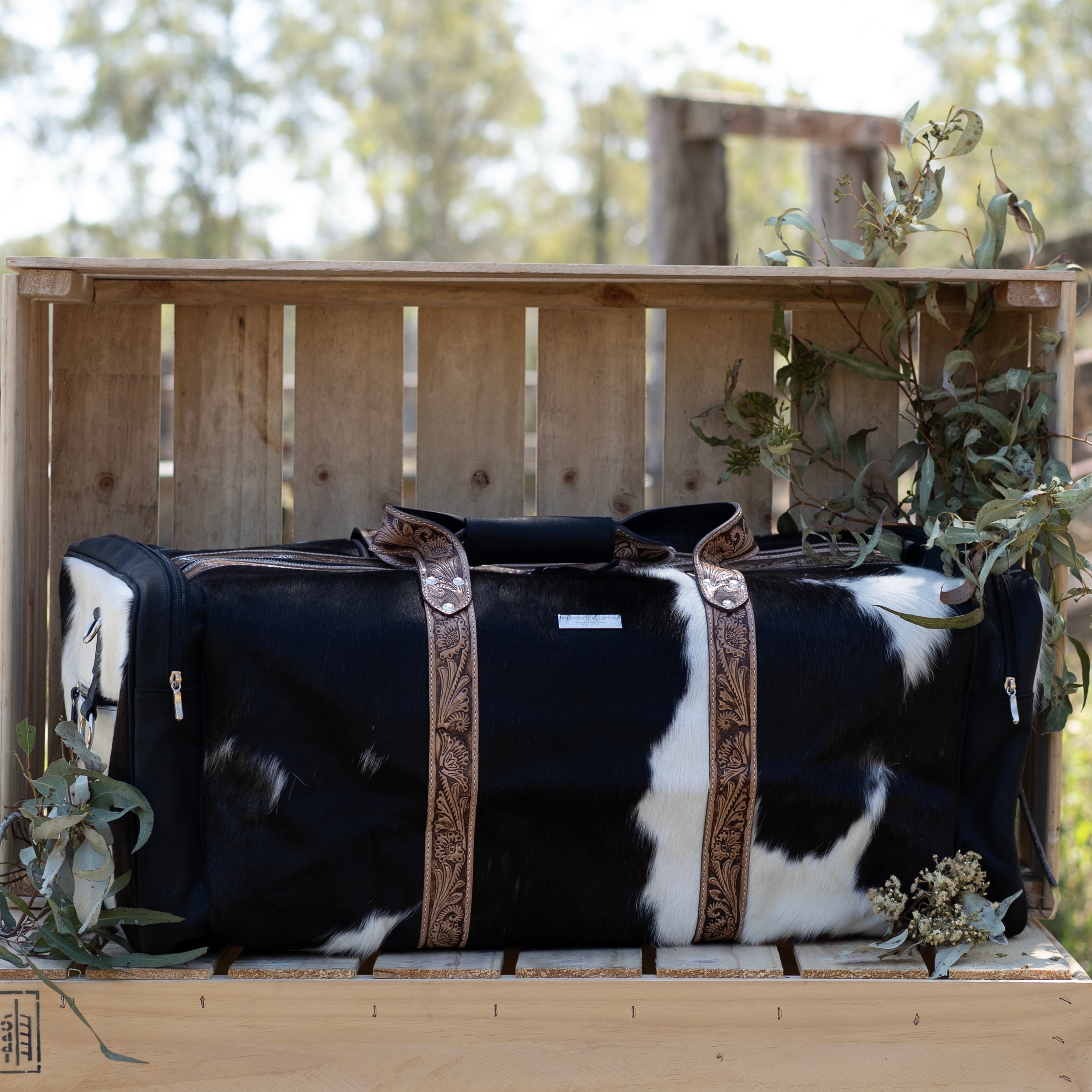 Genuine Cowhide Duffle Bag Western Accessories Cowhide Bag 